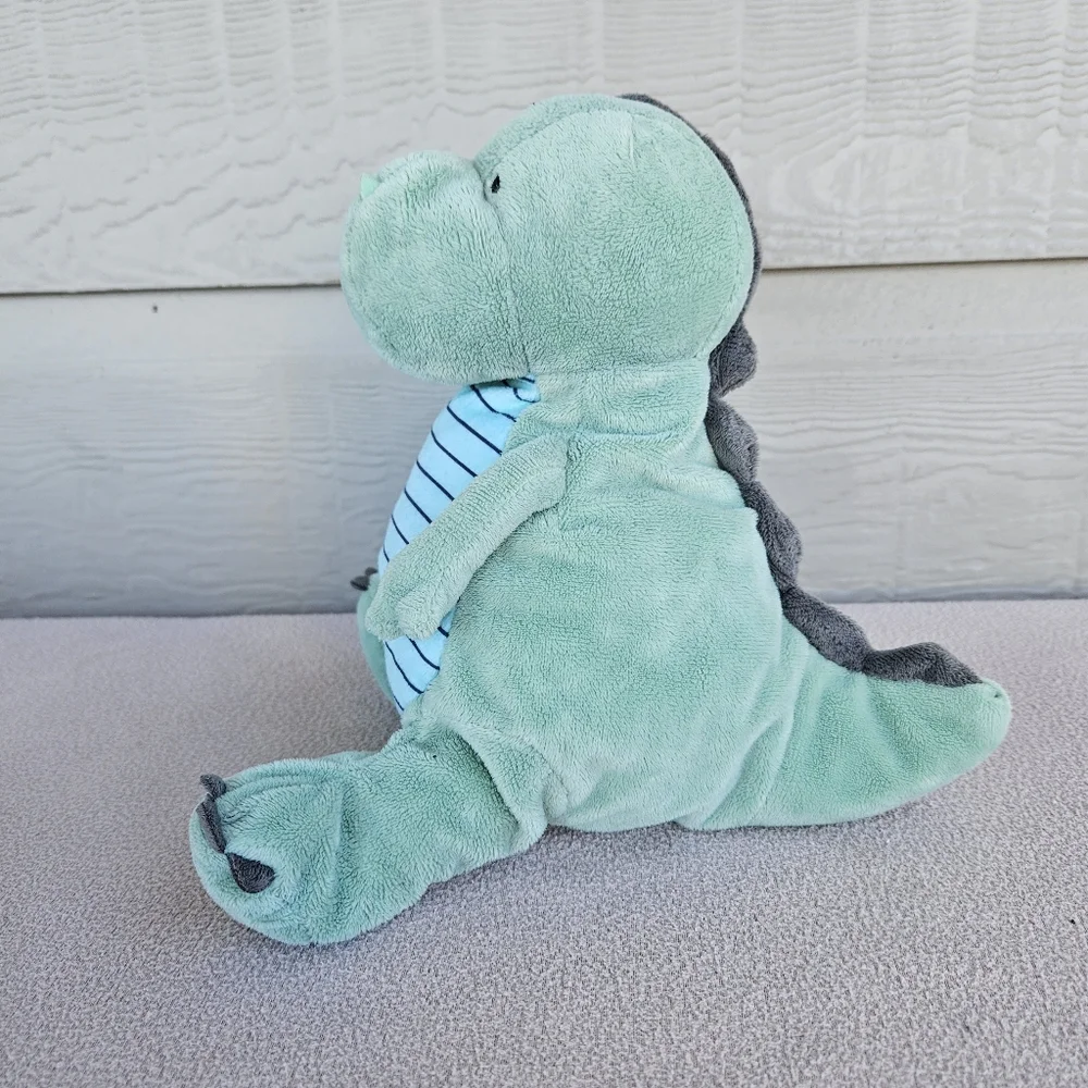 Carters Just One You Green Dinosaur Plush Rattle 8